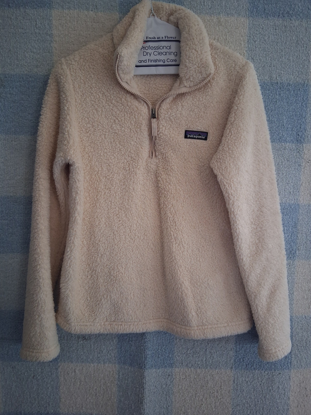 Patagonia Cream Half-Zip Sherpa Pullover Sz Small